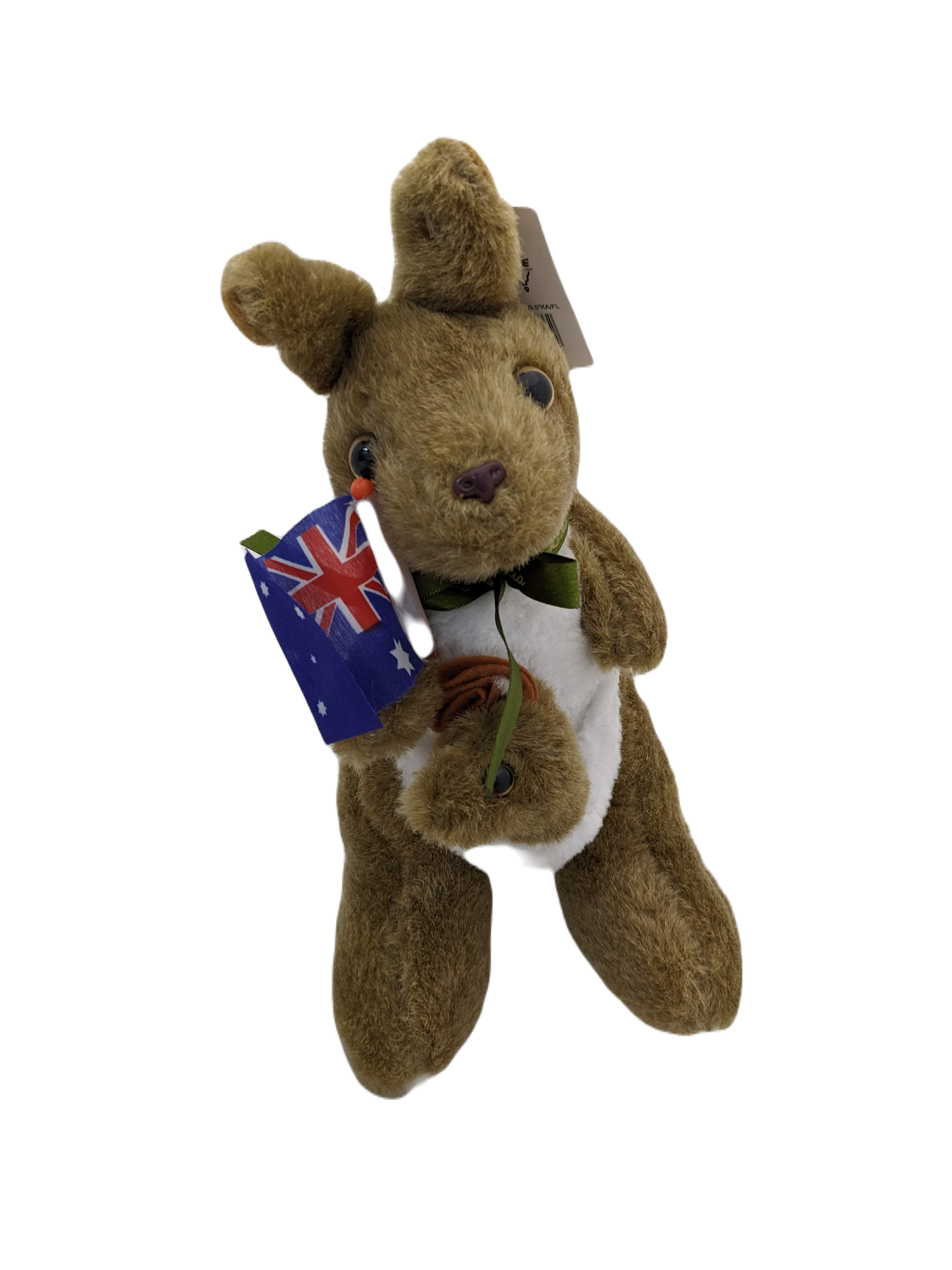 Kangaroo with Joey and Flag - Soft Toy 9.5 inches