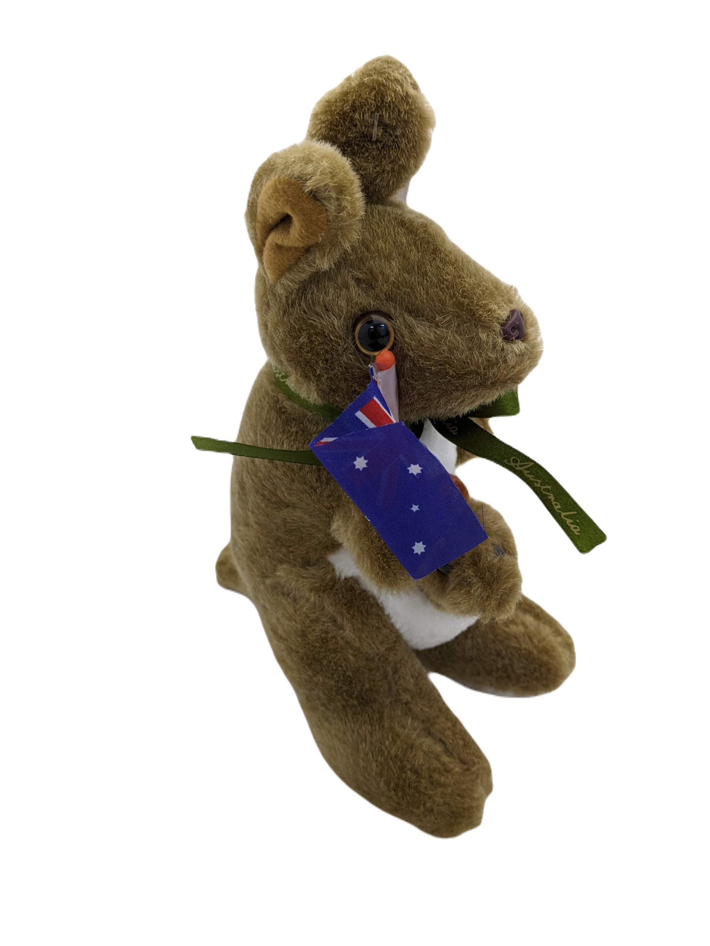 Kangaroo with Joey and Flag - Soft Toy 9.5 inches