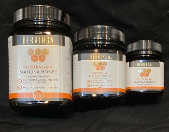 Berringa Úc Manuka Active MGO 220 Sức mạnh Trung bình 250g