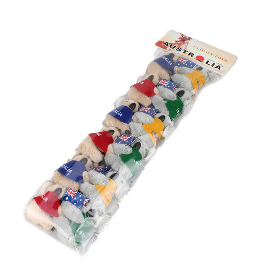 Koala with Jacket Clip On Souvenir Pack of 12