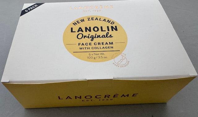 Lanocrème Lanolin Originals Face Cream with Collagen Pack of 6