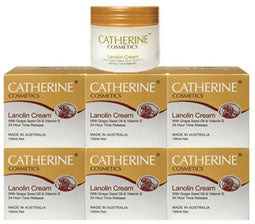 Catherine Lanolin Cream with Grape Seed Oil - 6x100ml