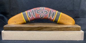 Boomerang Tác phẩm nghệ thuật thổ dân đích thực 10 inch # 2 -đặc biệt $ 22,95