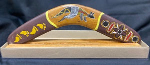 Boomerang Authentic Aboriginal Artwork 14 นิ้ว #1 - พิเศษ $29.95