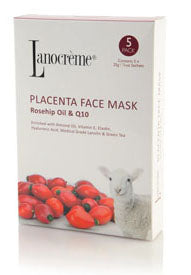 Lanocreme Placenta Q10 Face Mask - 5 Pack