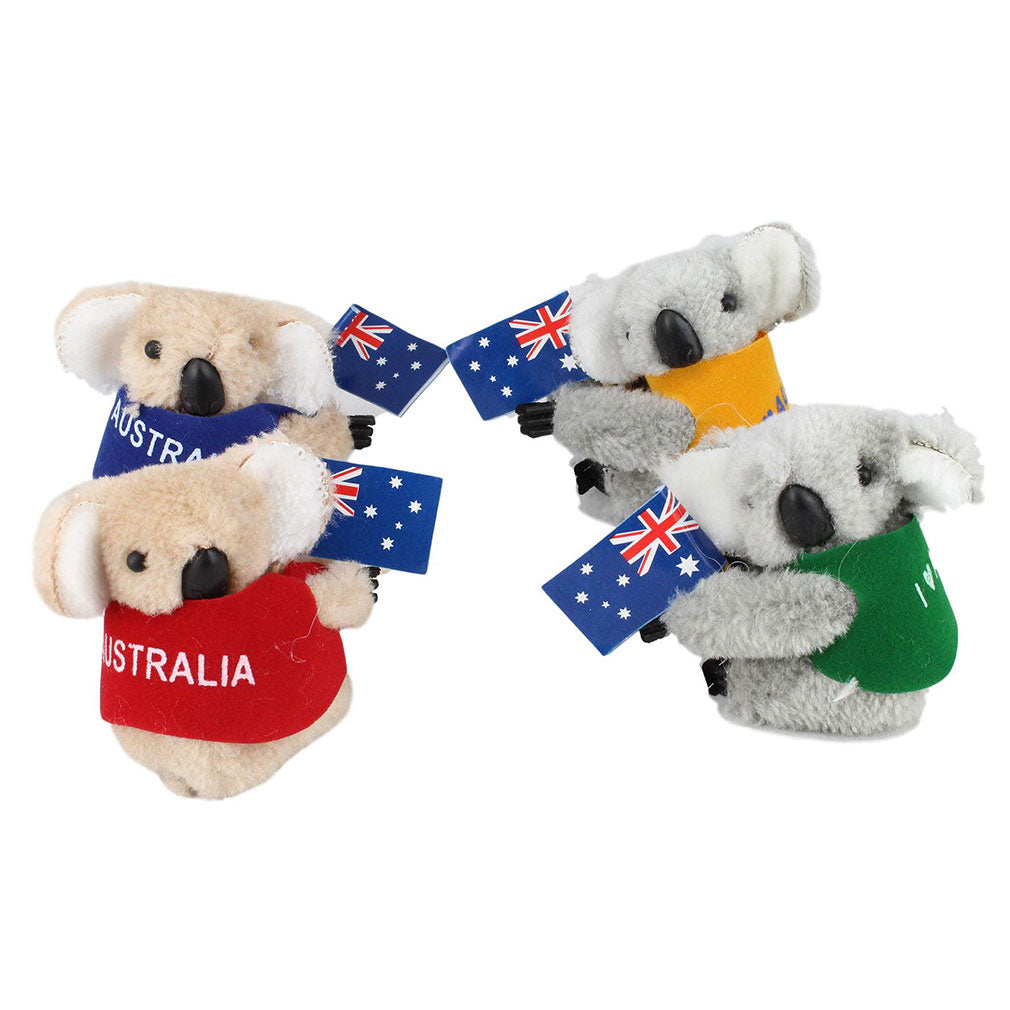 Koala with Jacket Clip On Souvenir Pack of 12